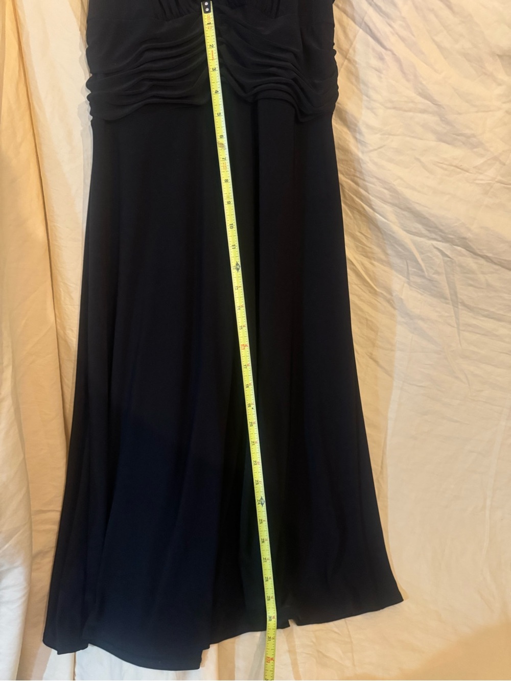 Anne Klein Black Plunging Halter Maxi Dress - Picture 4 of 5